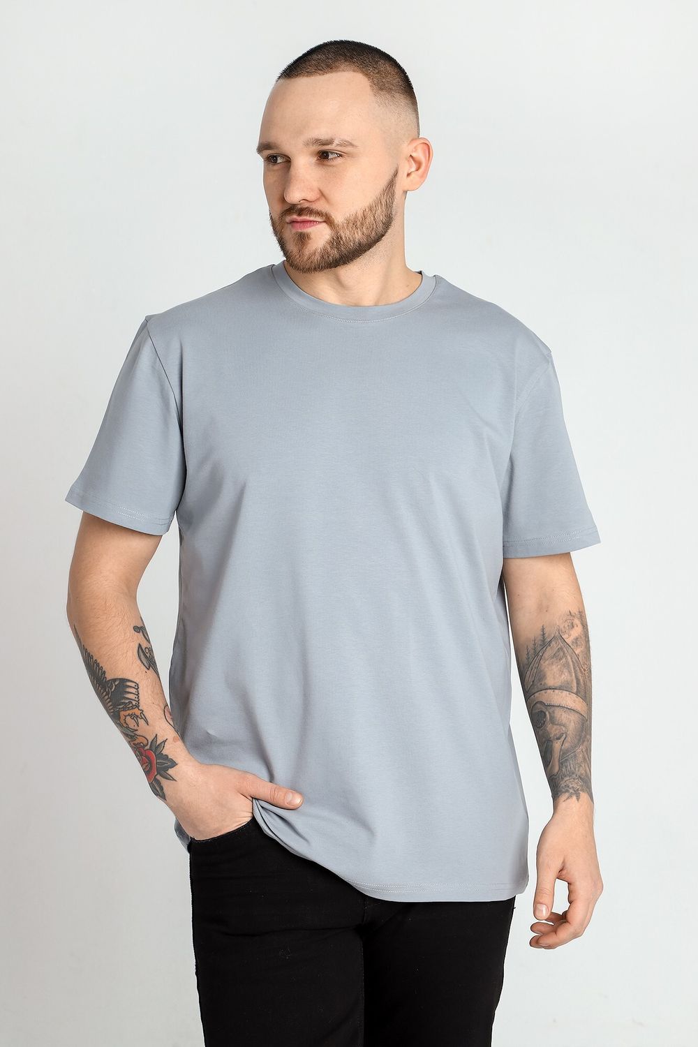 Фуфайка (футболка) мужская Клаб-1У Виотекс СЕРЫЙ