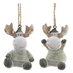 GAEM Фигурка декоративная подвесная "Олень", L4 W4 H5 см, 2в.