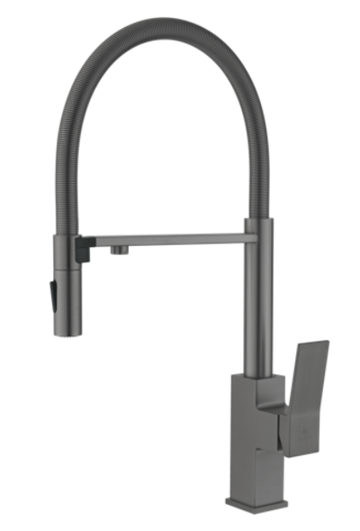 05126-Q Смес. для кухни с гиб МАГ. изл. и под. фильт. (ГРАФИТ) GANZER (10/1шт)