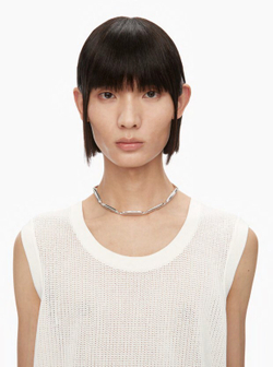 KVK BAROQUE Loop White Concave Short Necklace