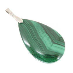 Кулон "Капля" малахит асс.