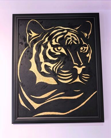 Интерьерная картина "Золотой тигр" 50*40