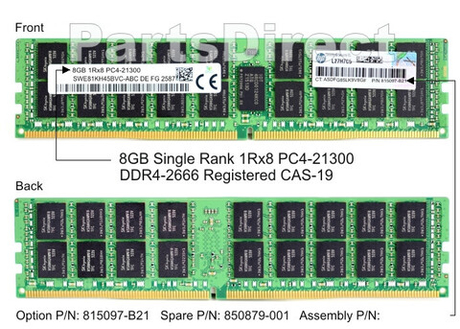 Модуль памяти HPE P20499-001 8-GB (1 x 8GB) Single Rank x8 DDR4-3200