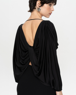 Драпированный топ из трикотажа