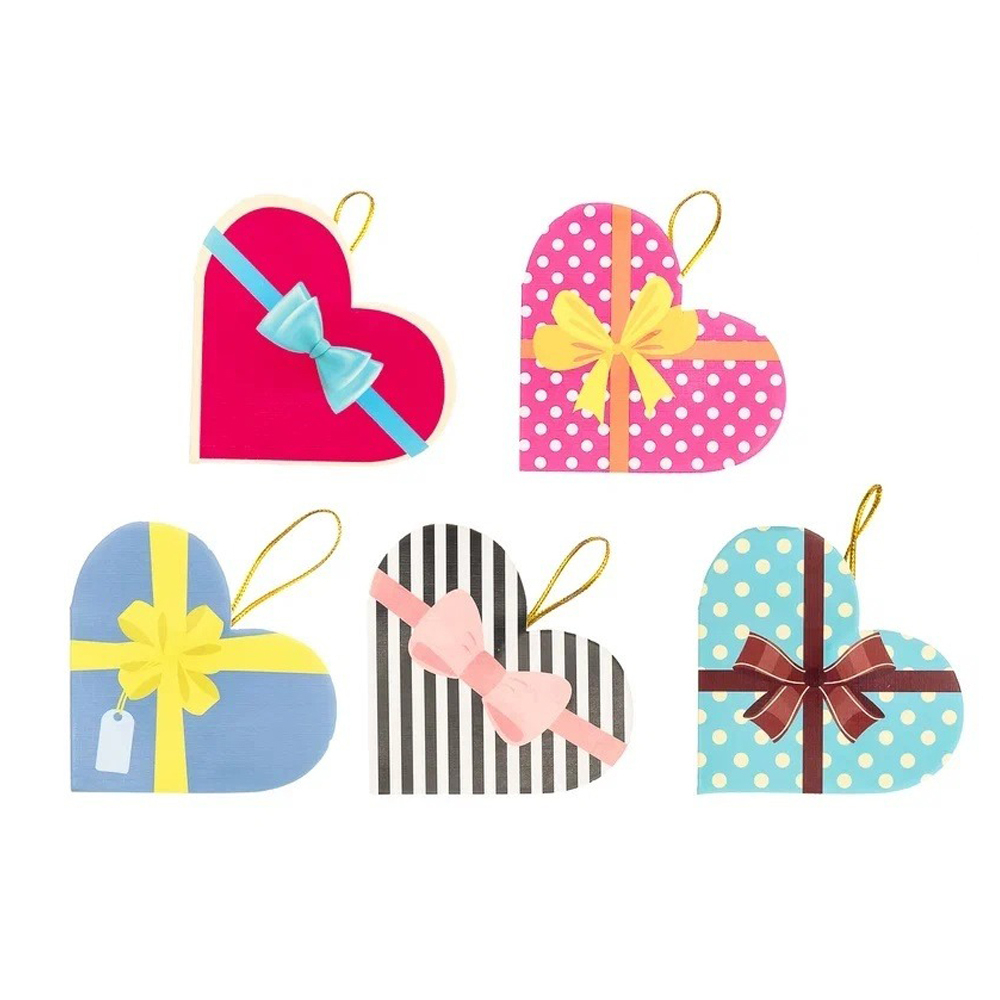 Открытка прямоугольная Basir, серия "Love", с блёстками, 8*7 см, 160 шт