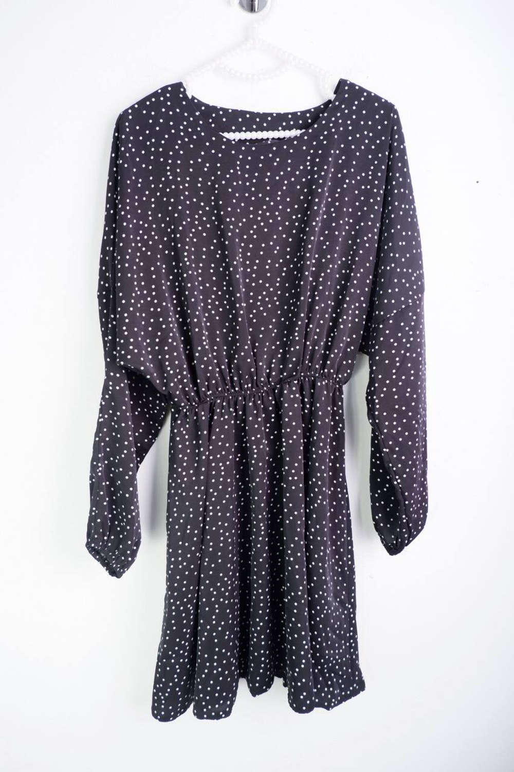 Платье в мелкий горошек, визуально 48 размер