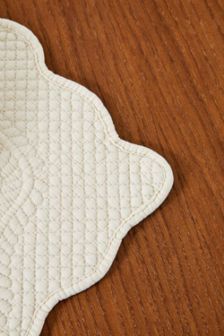 ZARA HOME САЛФЕТКА ИЗ СТЕГАНОГО ТРИКОТАЖА, СВЕТЛО-БЕЖЕВЫЙ