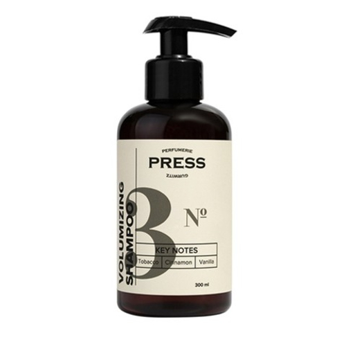 Шампунь для объема волос Press Gurwitz Perfumerie №3 с нотами ванили, табака и корицы, 300 мл