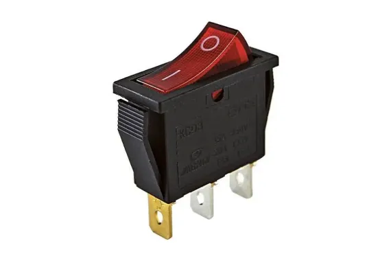 Переключатель TDM YL-202-03 15А 2 пол &quot;I-O&quot; 1з черный 30610