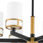 731067 Люстра CERO 6х40W E14 ЧЕРНЫЙ/ЗОЛОТО/БЕЛЫЙ