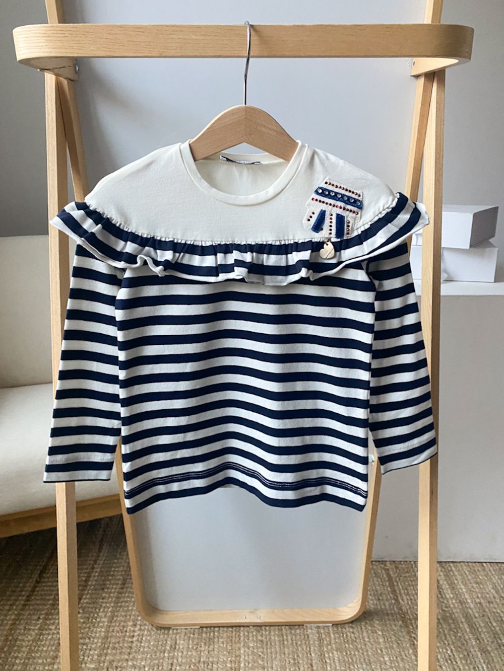 Хлопковый лонгслив Monnalisa, 116