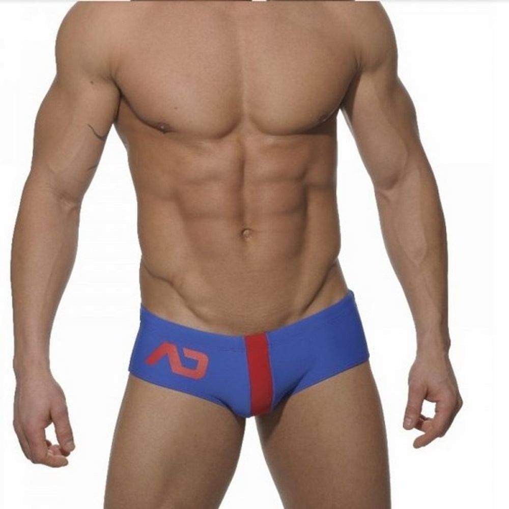 Мужские плавки брифы синие с красной вставкой Addicted