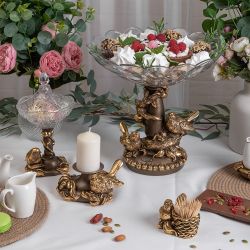 Сахарница стеклянная с крышкой Зарничка Свитти Бронза