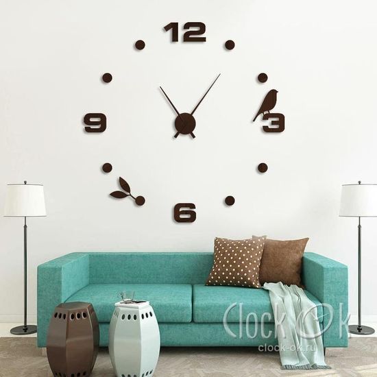 Настенные 3D часы Spring