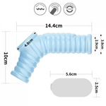 Насадка на пенис с вибрацией с рукавом для мошонки Wave Knights Ring голубая (14,4*2,8)