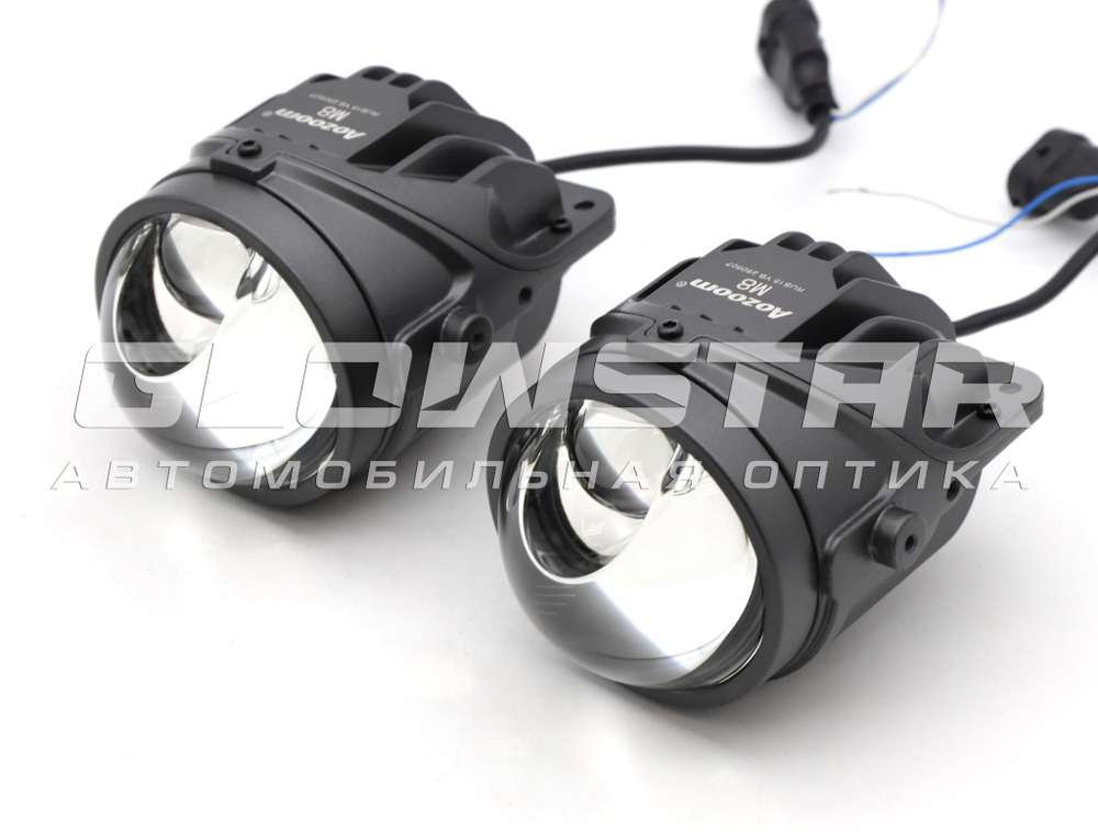 Билед ПТФ модули Aozoom M8 2025, 3.0 дюйма, универсальное крепление, 2 чипа, 5500K, 12V, 28W/53W (комплект, 2шт)
