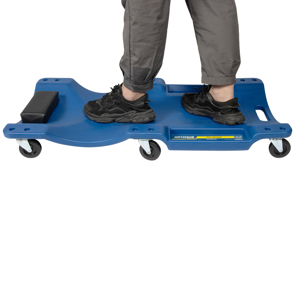 OPT-40130B Лежак ремонтный, подкатной, пластиковый, синий