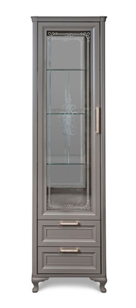 Мокко (Эра) Витрина однодверная (серый)