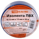Изолента TDM 15мм х 20м синий (10/240)