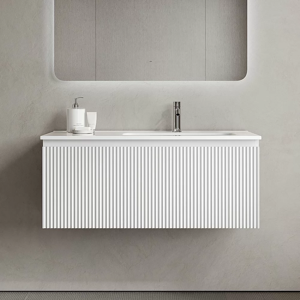 Тумба с раковиной Sancos Snob R 1.0 SNR1.0100LW/SNR1.0100RW Bianco