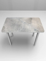 Обеденный стол "Мрамор Марквина синий" 100x60 см