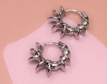 Швензы кольца витые родий 18х15 мм