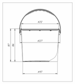 Ведро пластиковое пищевое с крышкой 5л (прозрачное), 3 шт.