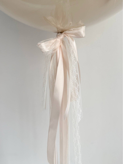 Стеклянный шар песок бантики №5094