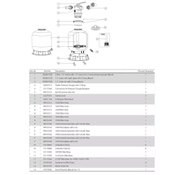 Фильтр песочный для бассейна V700 мотаный - 19 м³/ч, песок 210кг, Ø710, подкл. Ø50мм - AquaViva