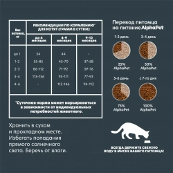 Alphapet superpremium сухой полнорационный корм для котят, беременных и кормящих кошек с цыпленком - 1,5 кг
