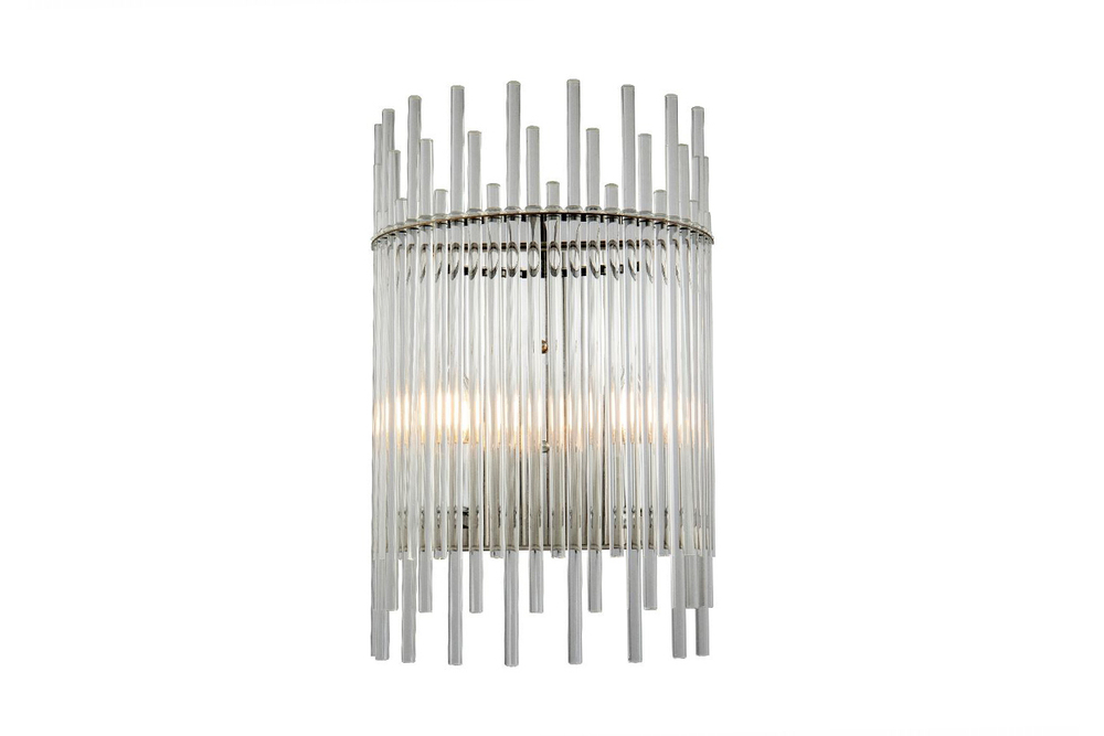 Настенный светильник Бра / Бра эксклюзив / Бра Garda Decor из прозрачного стекла (хром)