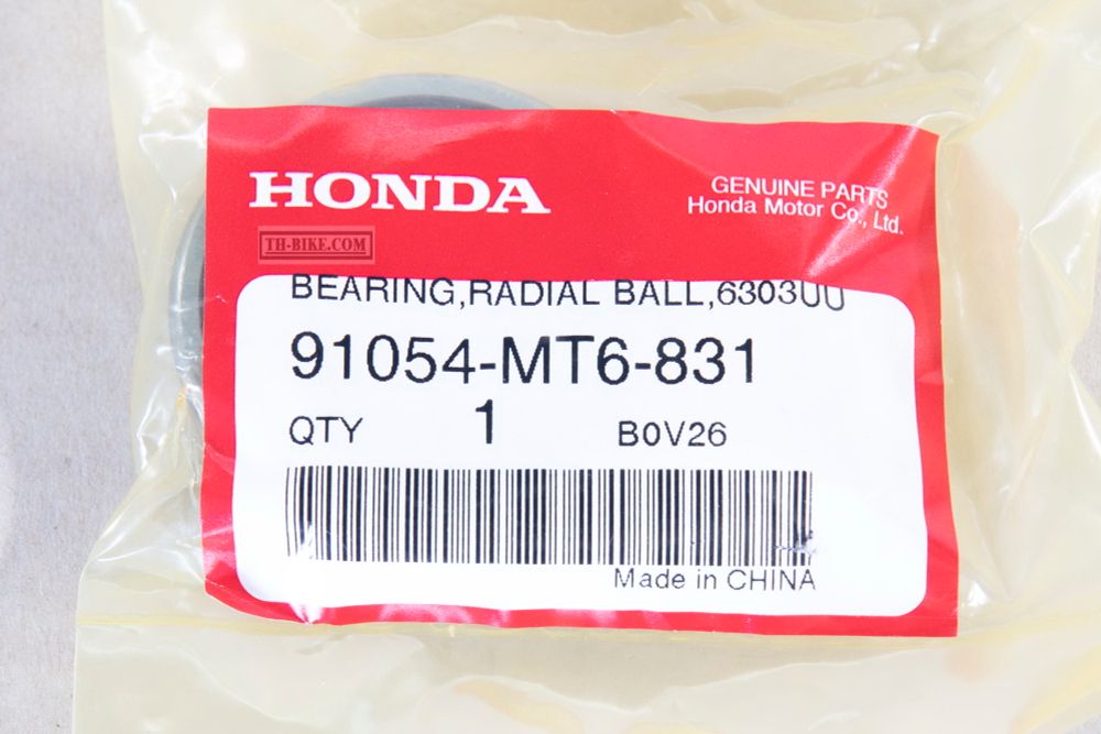 91054-MT6-831. BEARING, RADIAL BALL, 6303UU (NSK).  Honda