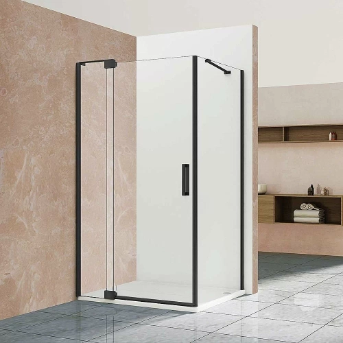 Душевой уголок Vincea Extra VSR-1E901090CLB 100x90 стекло прозрачное/профиль черный
