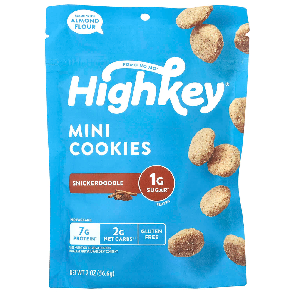 HighKey, Мини-печенье, сникердудл, 56,6 г (2 унции)