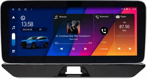 Магнитола для Toyota Harrier XU80, Venza 2 2020+ - Canbox H-Line 0051 монитор 12.3" QLED в стиле MERCEDES на Android 10, Быстрая, ТОП-процессор, CarPlay, 4G SIM-слот