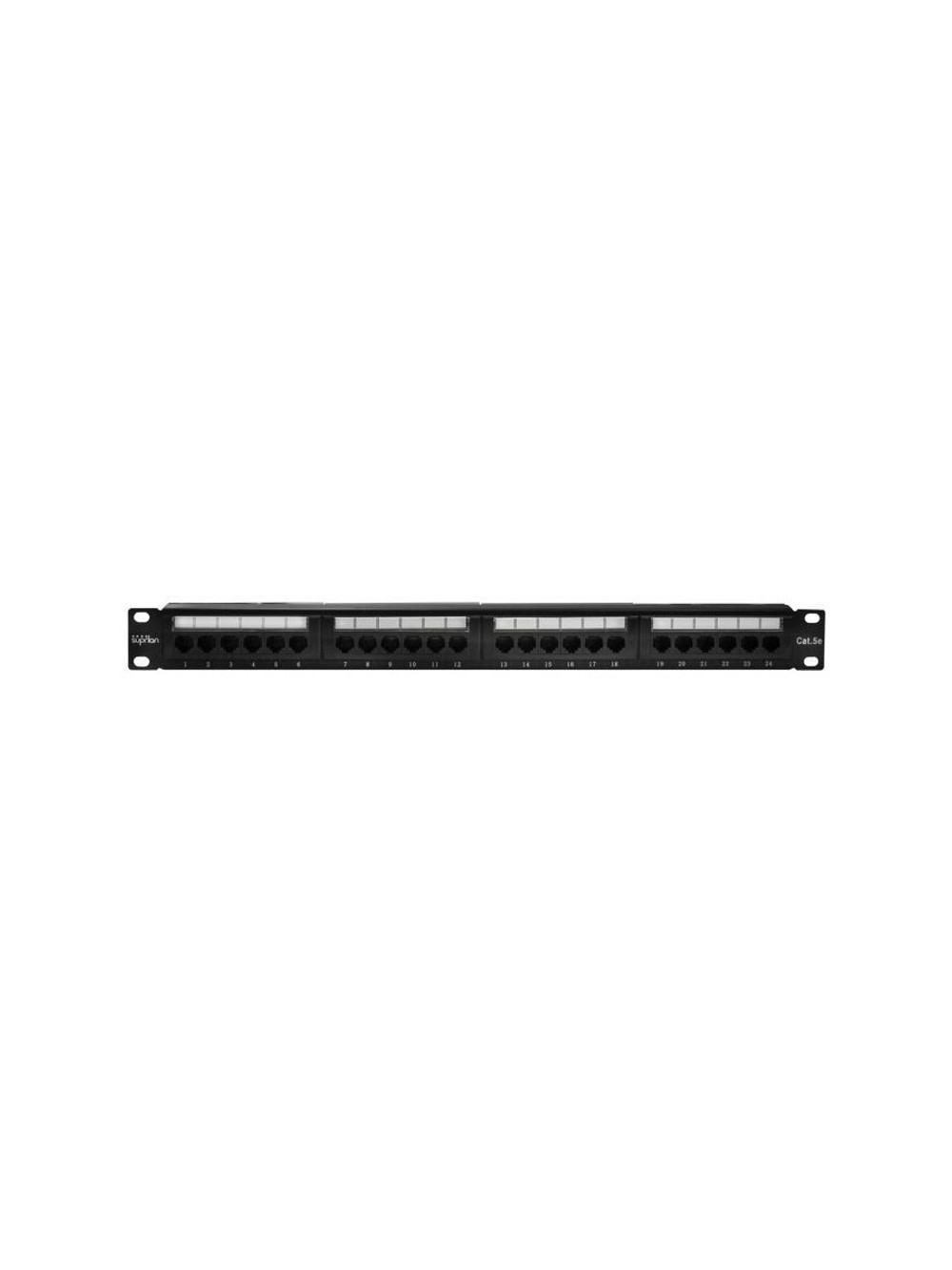 Патч-панель UTP 24хRJ-45 кат.5E 1U 19дюйм SUPRLAN 10-0403