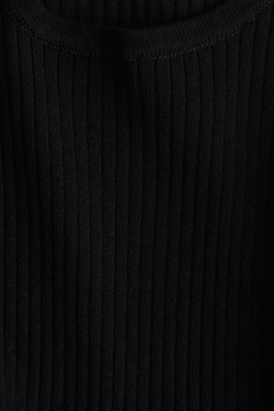 H&M Топ на бретелях в рубчик, черный