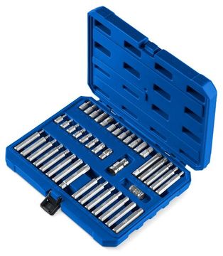 ЗУБР СБ-42, 42 шт (HEX, TX, SPLINE) хвостовик 10 мм под квадрат 1/2″ набор специальных бит (26551)