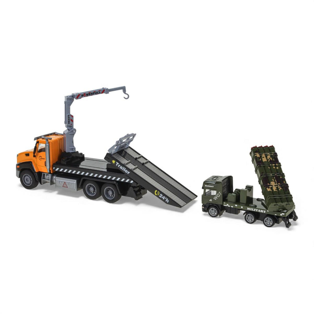 Автовоз 19*8*5,5см. + военная машинка, в ассорт. коробка W2213-19