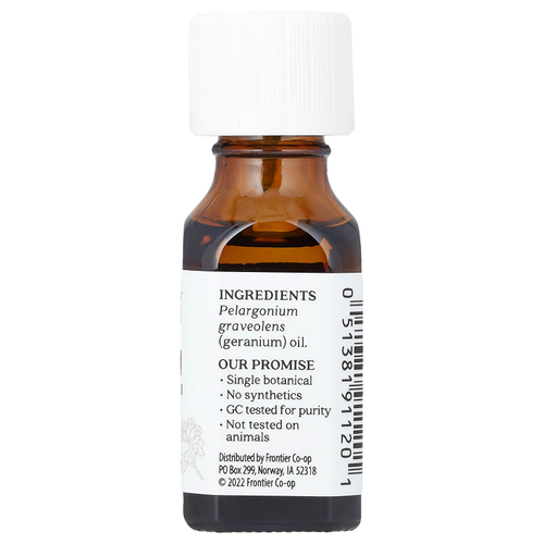 Aura Cacia, чистое эфирное масло, герань, 15 мл (0,5 жидк. унции)