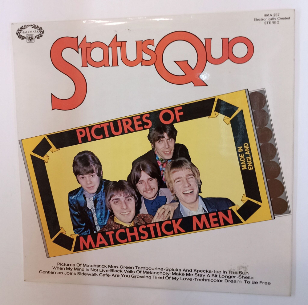 Винтажная виниловая пластинка LP Status Quo Pictures Of Matchstick Men (UK 1976)