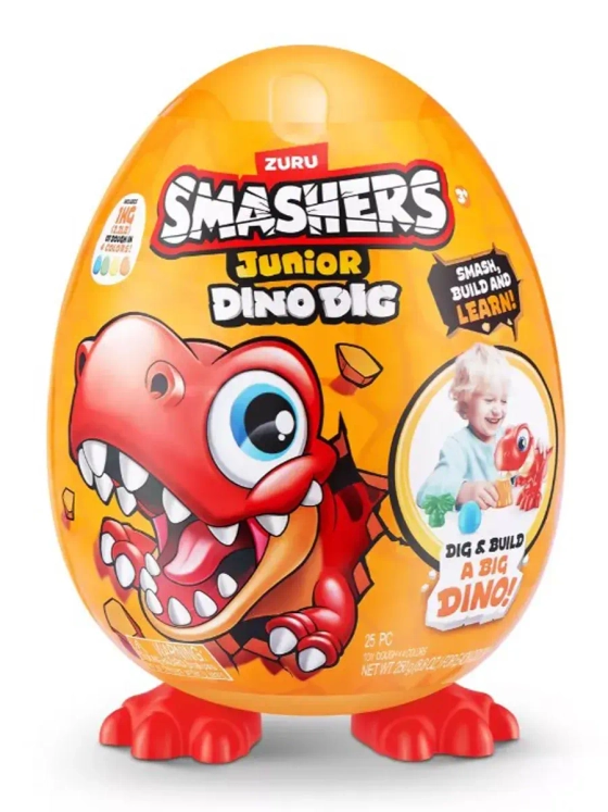 Игрушка фигурка сюрприз яйцо Зуру Smashers Junior Dino DIG