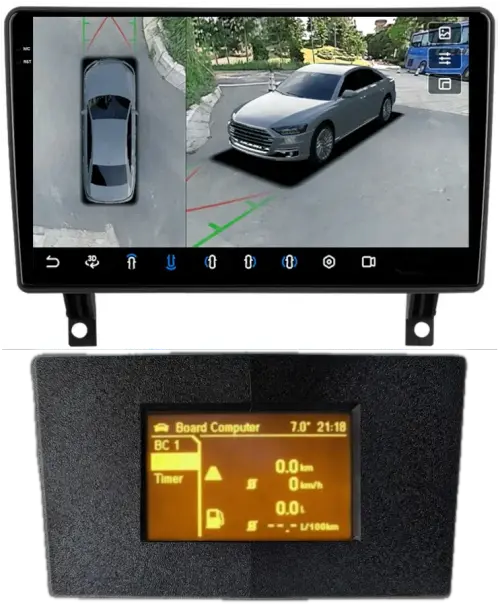 Магнитола для Opel Antara 2006-2015 (перенос БК вниз, черная) - Teyes CC3-2K-360 на Android 10, Быстрая, 2K QLED, CarPlay, 4G SIM-слот, 4 камеры в комплекте