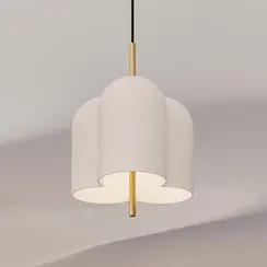 Подвесной светильник Oket латунный/белый