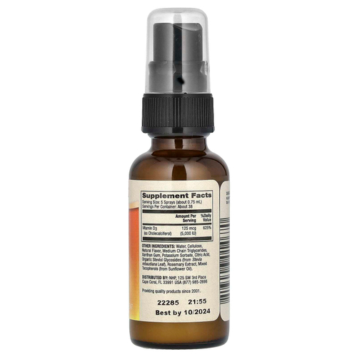 Dr. Mercola, Vitamin D3 Sunshine Mist, спрей с витамином D3, с натуральным апельсиновым вкусом, 29 мл (0,98 жидк. унции)