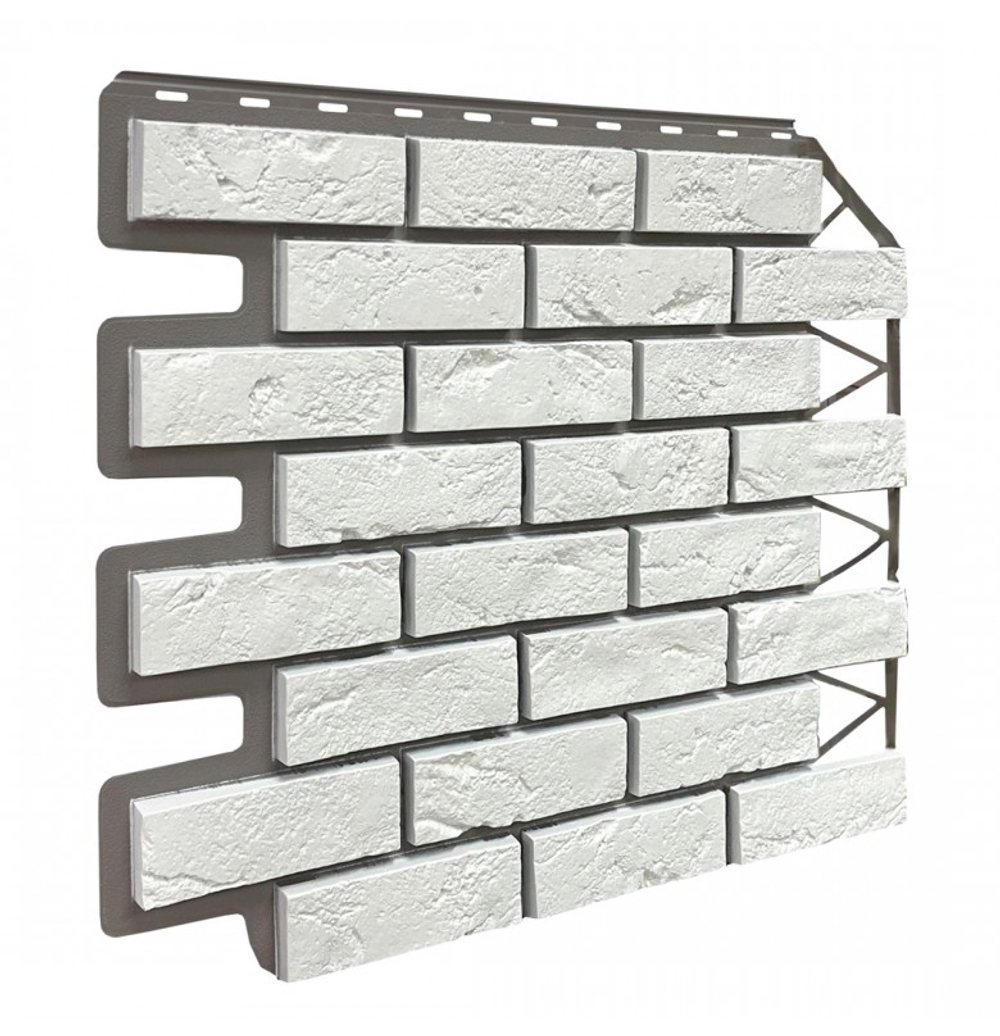 Фасадные панели (Цокольный Сайдинг) Fineber Кирпич Баварский Белый