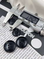 Пуговицы Диор. на прокол черные с полупрозрачными прожилками