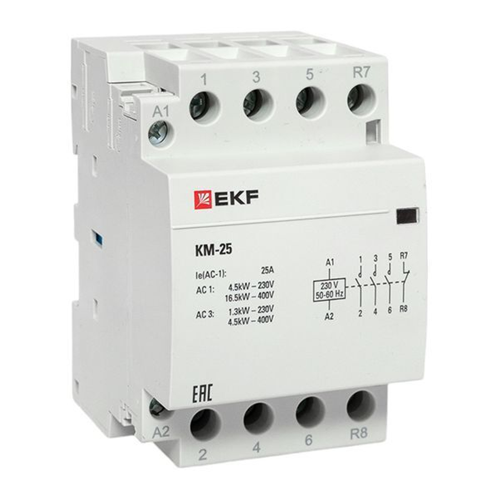 Контактор модульный КМ 25А 3NО+NC (3 мод,) EKF PROxima