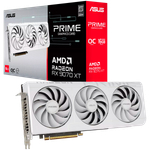 ASUS Video Card AMD Radeon RX 9070 XT White 16GB GDDR6 2220 / 3230 , 2048sp, 32 RT-core, 128 bit, 2.5 slots, 8 pin, HDMI, DisplayPort.