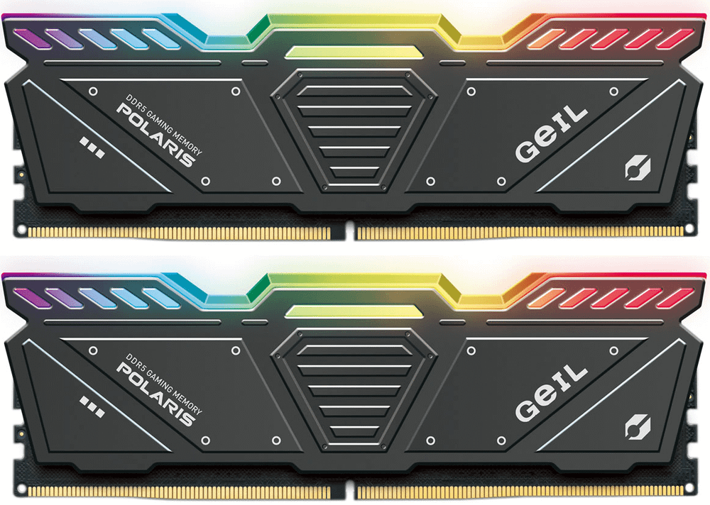 Оперативная память 32GB Kit (2x16GB) GEIL Polaris RGB 5600Mhz DDR5 CL38 GOSG532GB5600C38ADC Gray